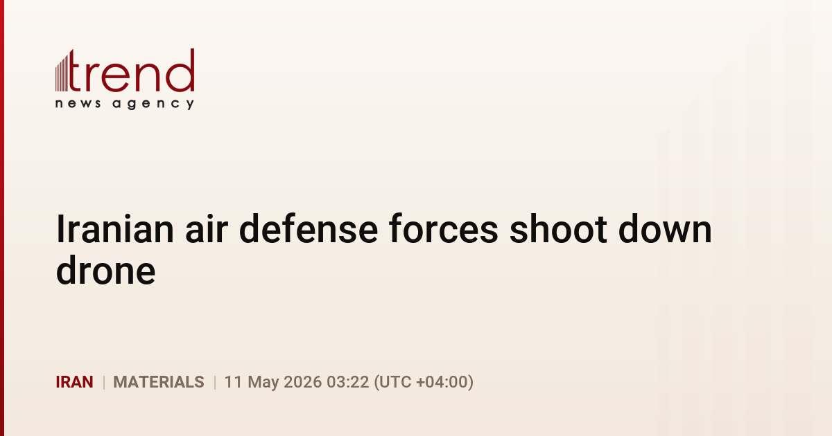 Iranian air defense forces shoot down drone