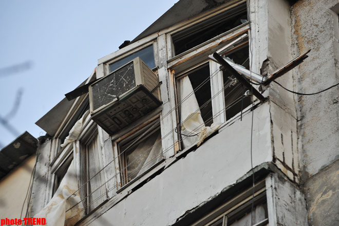 People dead and injured as a result of explosion, occurred in the residential building in Baku  (photosession)
