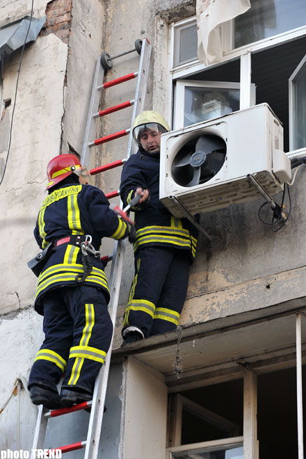 People dead and injured as a result of explosion, occurred in the residential building in Baku  (photosession)
