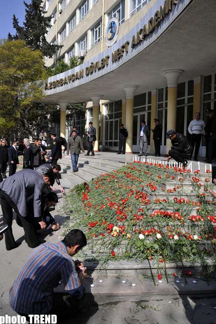 Baku bids farewell to victims of tragedy at the National Oil Academy - PHOTO SESSION