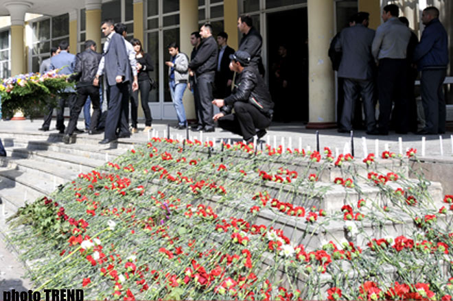 Baku bids farewell to victims of tragedy at the National Oil Academy - PHOTO SESSION