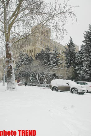 Пурга в Баку, или Cнежные страсти на улицах столицы (фотосессия)