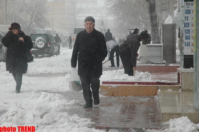 Снежный коллапс в Баку: света нет, хлеба нет, транспорт в режиме стопора (фотосессия)