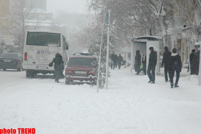 Пурга в Баку, или Cнежные страсти на улицах столицы (фотосессия)