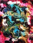 Американская художница рисует картины собственной грудью (фотосессия)