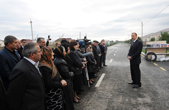 President Ilham Aliyev opens new settlement for people from flood-hit areas (PHOTO)