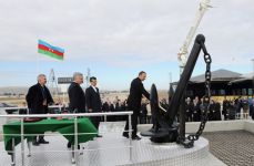 Президент Азербайджана принял участие в закладке нового Бакинского международного морского торгового портового комплекса (ФОТО)