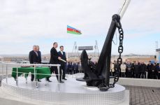 Президент Азербайджана принял участие в закладке нового Бакинского международного морского торгового портового комплекса (ФОТО)