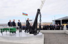 Президент Азербайджана принял участие в закладке нового Бакинского международного морского торгового портового комплекса (ФОТО)