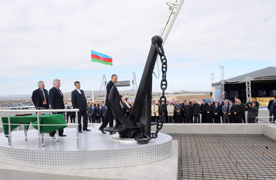 Президент Азербайджана принял участие в закладке нового Бакинского международного морского торгового портового комплекса (ФОТО)