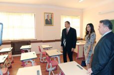 Президент Ильхам Алиев принял участие в открытии школьного комплекса, построенного по инициативе и при поддержке Фонда Гейдара Алиева (ФОТО)