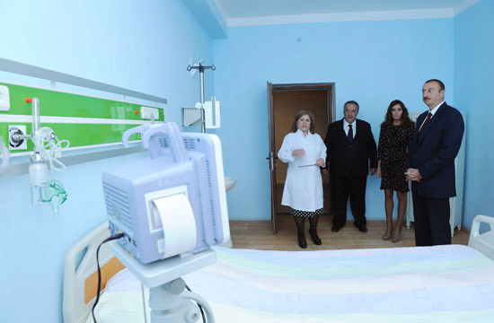 Azerbaijani President opens Agdam central hospital (PHOTO)