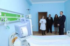 Azerbaijani President opens Agdam central hospital (PHOTO)