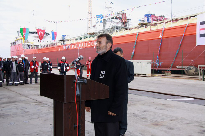 Танкер, носящий имя Национального героя Азербайджана Мубариза Ибрагимова, спущен на воду в Стамбуле (фотосессия)