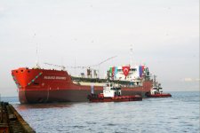 Танкер, носящий имя Национального героя Азербайджана Мубариза Ибрагимова, спущен на воду в Стамбуле (фотосессия)