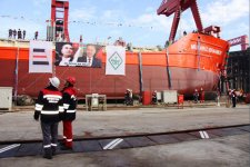 Танкер, носящий имя Национального героя Азербайджана Мубариза Ибрагимова, спущен на воду в Стамбуле (фотосессия)