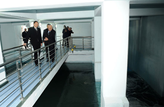 President Ilham Aliyev attends opening ceremony of Oguz-Gabala-Baku water pipeline (PHOTO)