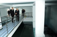 President Ilham Aliyev attends opening ceremony of Oguz-Gabala-Baku water pipeline (PHOTO)