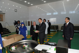 President Ilham Aliyev opens fruit drying and processing enterprise in Samukh (PHOTO)