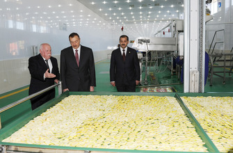 President Ilham Aliyev opens fruit drying and processing enterprise in Samukh (PHOTO)
