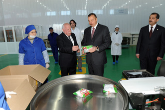 President Ilham Aliyev opens fruit drying and processing enterprise in Samukh (PHOTO)