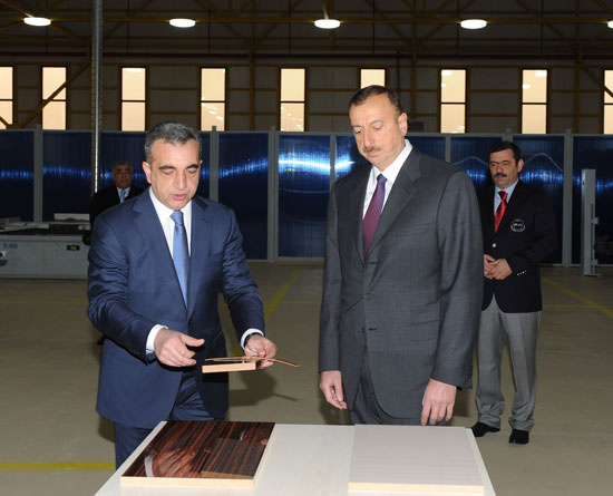 Azerbaijani President attended the opening of furniture factory, by “M-Line” LLC in the area of the Abseron region (PHOTO)