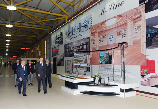 Azerbaijani President attended the opening of furniture factory, by “M-Line” LLC in the area of the Abseron region (PHOTO)