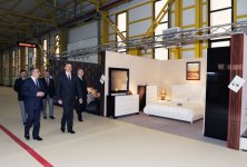 Azerbaijani President attended the opening of furniture factory, by “M-Line” LLC in the area of the Abseron region (PHOTO)