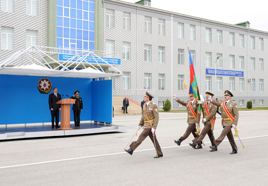 Ilham Aliyev attended the presentation ceremony of the war banner of Civil Defense Troops of the Ministry of Emergency Situations (PHOTO)
