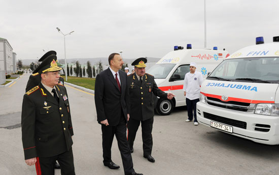 Ilham Aliyev attended the presentation ceremony of the war banner of Civil Defense Troops of the Ministry of Emergency Situations (PHOTO)