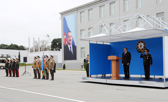Ilham Aliyev attended the presentation ceremony of the war banner of Civil Defense Troops of the Ministry of Emergency Situations (PHOTO)