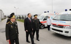 Ilham Aliyev attended the presentation ceremony of the war banner of Civil Defense Troops of the Ministry of Emergency Situations (PHOTO)