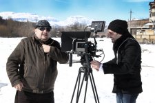 Алим Гасымов, Теймур Мустафаев и Исфар Сарабский в фильме азербайджанца из США (фотосессия)
