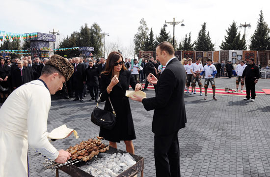 Azerbaijani President and his spouse attend nationwide festivities on occasion of Novruz Holiday (UPDATE) (PHOTO)
