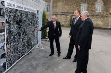 Azerbaijan's President examines work done in districts of Baku (PHOTO)
