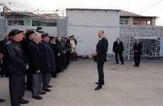 Azerbaijan's President examines work done in districts of Baku (PHOTO)
