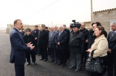 President Ilham Aliyev inspects capital`s Gobustan and Alat settlements