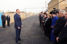 President Ilham Aliyev inspects capital`s Gobustan and Alat settlements