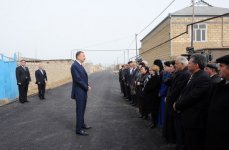 President Ilham Aliyev inspects capital`s Gobustan and Alat settlements