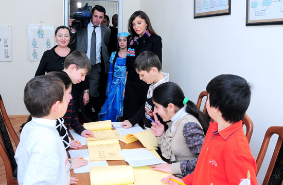 Heydar Aliyev Foundation' President visits orphanage and rehabilitation center in Baku`s District