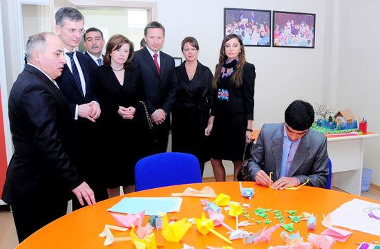 Heydar Aliyev Foundation' President visits orphanage and rehabilitation center in Baku`s District