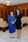 First Lady of Azerbaijan meets senior representatives of foreign countries and international organizations attending World Forum on Intercultural Dialogue (PHOTOS) (UPDATE)