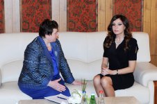 First Lady of Azerbaijan meets senior representatives of foreign countries and international organizations attending World Forum on Intercultural Dialogue (PHOTOS) (UPDATE)