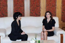 First Lady of Azerbaijan meets senior representatives of foreign countries and international organizations attending World Forum on Intercultural Dialogue (PHOTOS) (UPDATE)