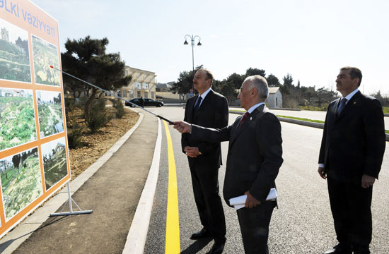 Azerbaijani President gets acquainted with improvement work in Bilajari and Sulutapa settlements (PHOTO)
