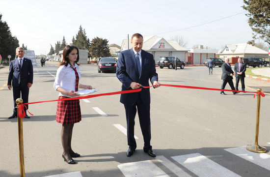 Azerbaijani president attends inauguration of Astara-Bala Shakhagaj highway (PHOTO)