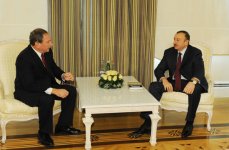 Azerbaijan`s President receives founder and CEO of private intelligence corporation Stratfor (PHOTO)