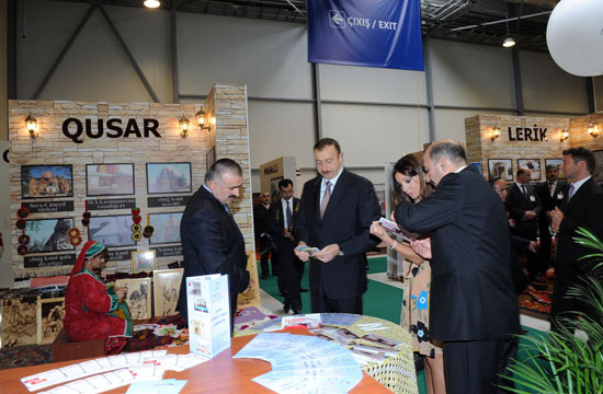 Azerbaijani President "AITF 2011" 10th Azerbaijan International Tourism and Travel Fair and 2nd Azerbaijan Domestic Tourism Exhibition (PHOTO)