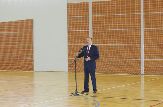 Azerbaijani President inaugurates Imishli Olympic Sports Complex (PHOTO)