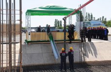 Президент Азербайджана принял участие в церемонии закладки фундамента Центральной больницы в Агджабеди (ФОТО)